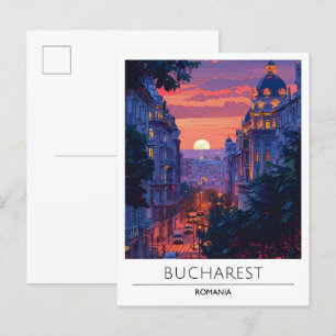 Sonnenaufgang in Bukarest Rumänien Reise Postkarte