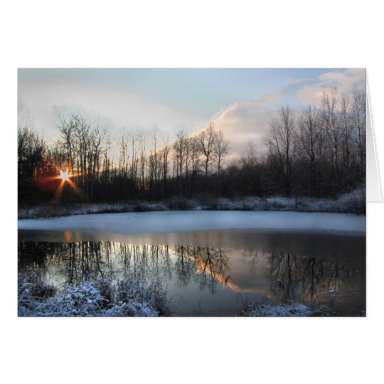 Sonnenaufgang in dem Teich Karte