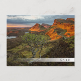 Sonnenaufgang in den Bergen von Quiraing auf Skye, Postkarte