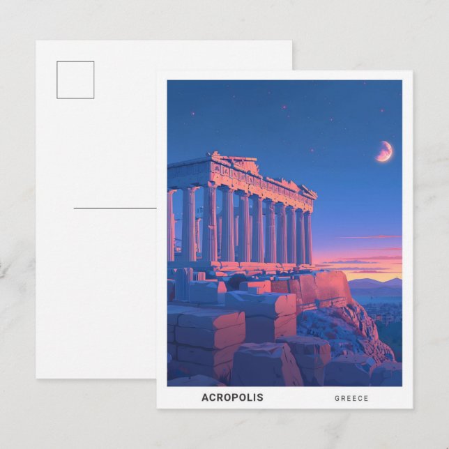 Sonnenaufgang in der Akropolis Griechenland Reisen Postkarte (Vorne/Hinten)
