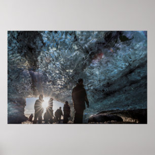Sonnenaufgang in der Eishöhle Poster