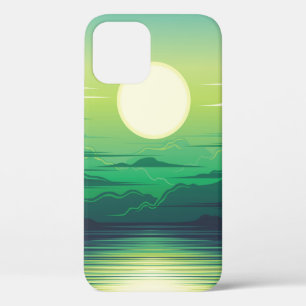 Sonnenaufgang in der Meeresillustration Bekleidung Case-Mate iPhone Hülle