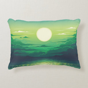 Sonnenaufgang in der Seemaschine, Kleidung, Kunst, Dekokissen