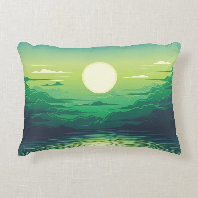 Sonnenaufgang in der Seemaschine, Kleidung, Kunst, Dekokissen (Vorderseite)