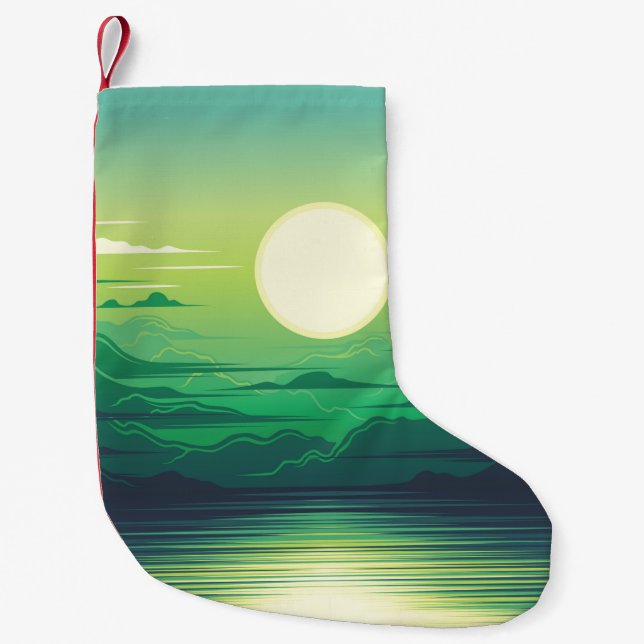 Sonnenaufgang in der Seemaschine, Kleidung, Kunst, Kleiner Weihnachtsstrumpf (Vorderseite)