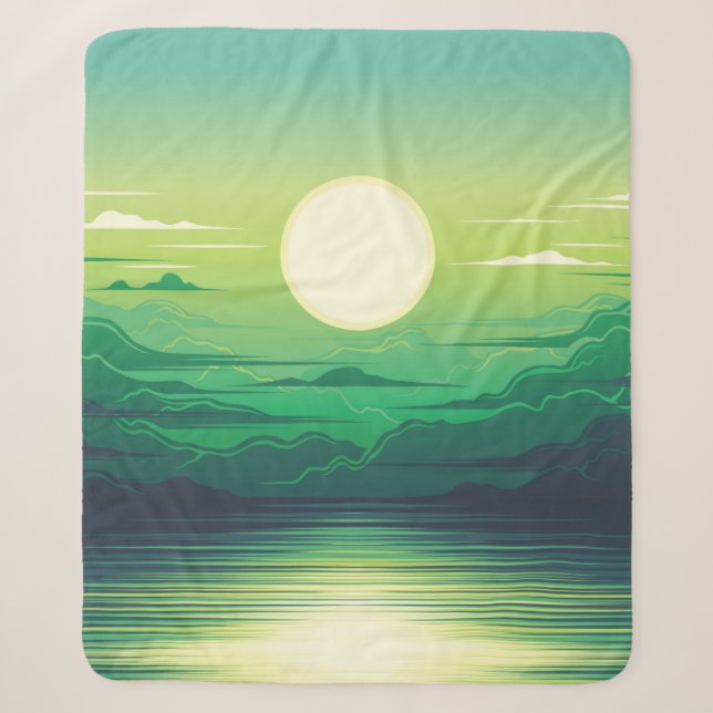 Sonnenaufgang in der Seemaschine, Kleidung, Kunst, Sherpadecke (Vorderseite)