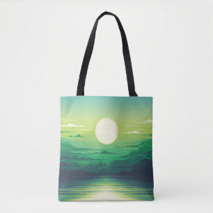 Sonnenaufgang in der Seemaschine, Kleidung, Kunst, Tasche