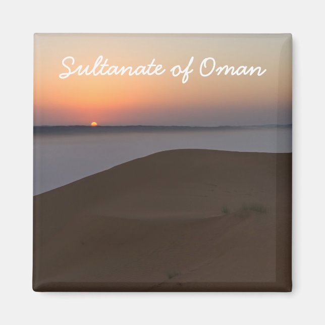 Sonnenaufgang in der Wüste der Wahiba-Sande in Oma Magnet (Vorne)