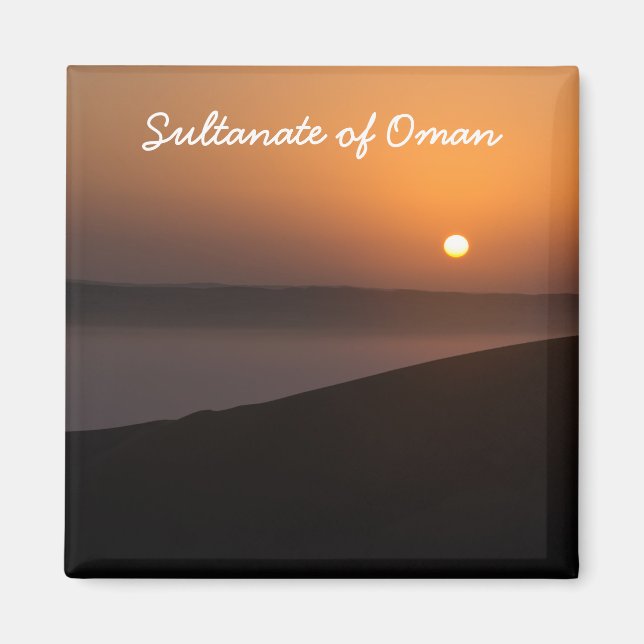 Sonnenaufgang in der Wüste der Wahiba-Sande in Oma Magnet (Vorne)