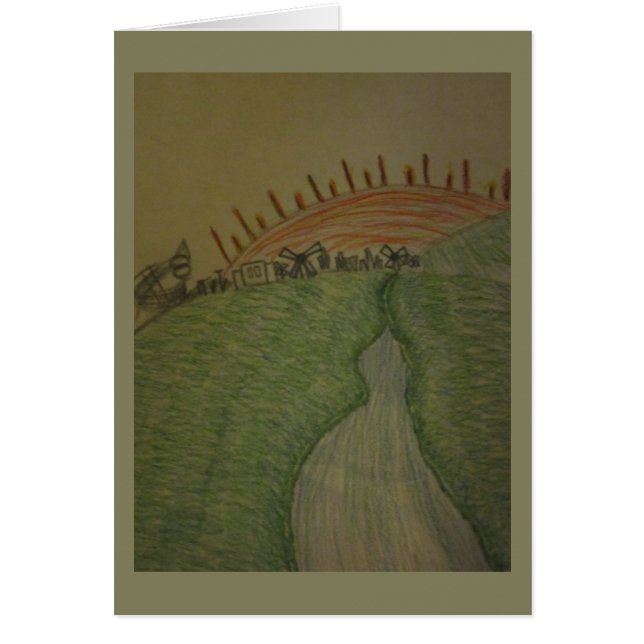Sonnenaufgang in farbiger Bleistift-irischer (Vorne)