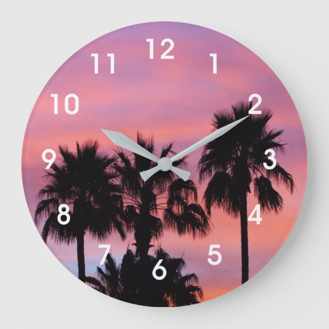 Sonnenaufgang in Gilbert, AZ Große Wanduhr (Vorderseite)