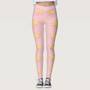 Sonnenaufgang in Hazy, rosa Himmel II Leggings