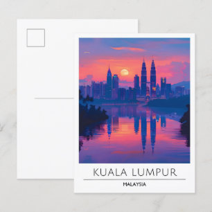 Sonnenaufgang in Kuala Lumpur Malaysia Reisen Postkarte