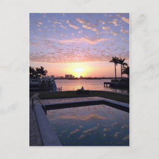 Sonnenaufgang in Miami Postkarte