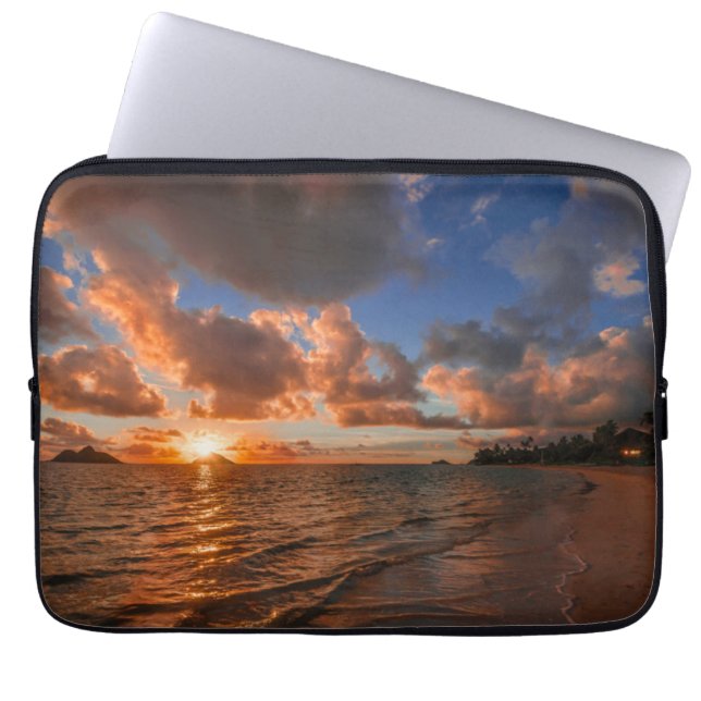 Sonnenaufgang in Mokulua Insel Laptopschutzhülle (Vorderseite)