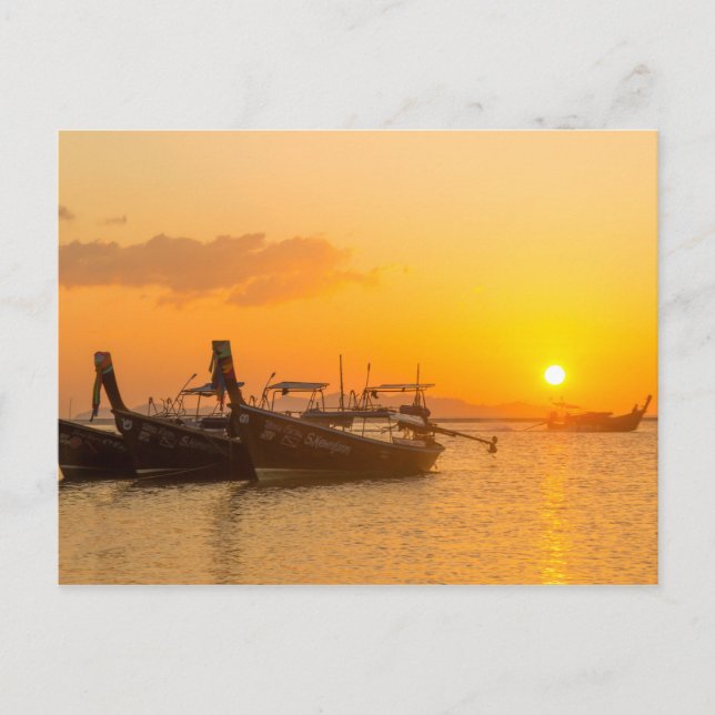Sonnenaufgang in Pak Meng, Trang, Thailand Postkarte (Vorderseite)