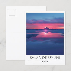 Sonnenaufgang in Salar de Uyuni Bolivien Reisen Postkarte