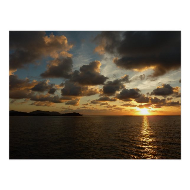 Sonnenaufgang in St. Thomas I. US-Jungfrau Poster (Vorderseite)