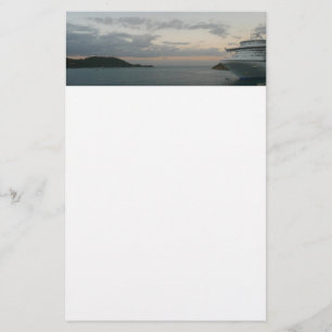 Sonnenaufgang in St. Thomas II Kreuzfahrt Seascape Briefpapier