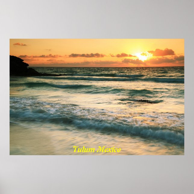 Sonnenaufgang in Tulum Mexiko Poster (Vorne)