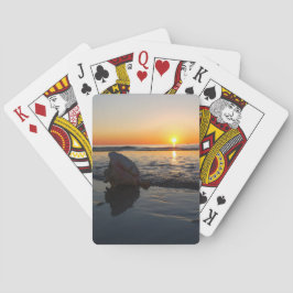 Sonnenaufgang-Kartenstapeles Spielkarten