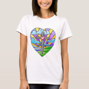 Sonnenaufgang Katholische Volkskunst Ostern T-Shirt