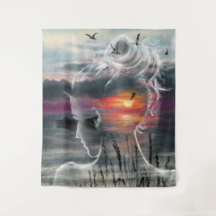 Sonnenaufgang Lady Tapestry - Natur Wandteppich