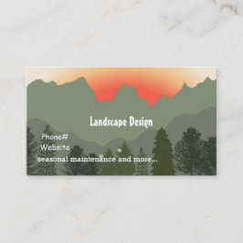 Sonnenaufgang Landschaftsgestaltung Visitenkarte
