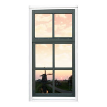 Sonnenaufgang Landsmill Imitate Fenster Blick Post