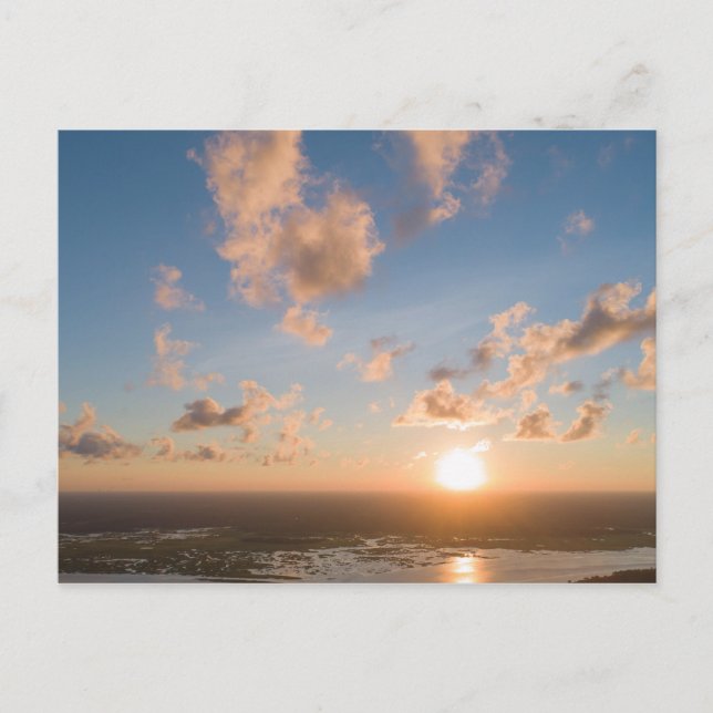 Sonnenaufgang Luftbild Küstenabschnitt Horizont Po Postkarte (Vorderseite)