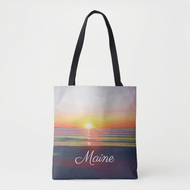Sonnenaufgang Maine kundenspezifische Tasche (Vorderseite)