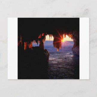 Sonnenaufgang Meereshöhlen Apostelinseln Wisconsin Postkarte