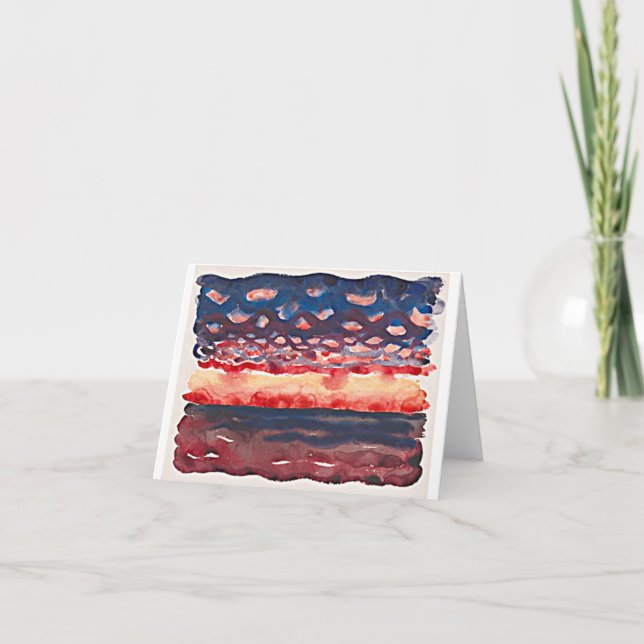 Sonnenaufgang mit kleinen Wolken, Georgia O'Keeffe Karte (Vorderseite)