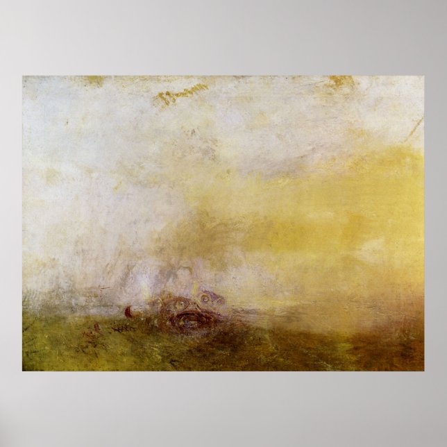 Sonnenaufgang mit Meeresmonstern von Joseph Mallor Poster (Vorne)