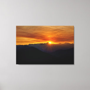 Sonnenaufgang-Nordkaskaden Leinwanddruck