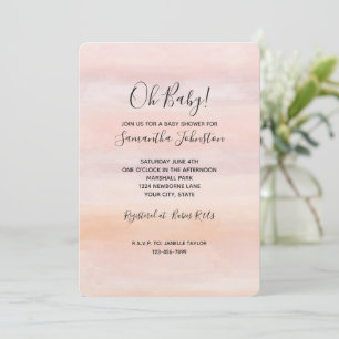 Sonnenaufgang Pfirsichrot Pink Baby Dusche Einladung