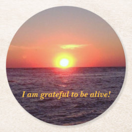 Sonnenaufgang-runder Untersetzer