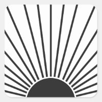 Sonnenaufgang Schwarz-Weiß-Abstrakte Sonnenschein