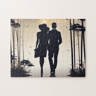 Sonnenaufgang: Schwarz-Weiß-Silhouette