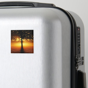 Sonnenaufgang, Silhouette der Bäume, Magnet