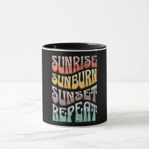 Sonnenaufgang Sonnenbrand Sonnenuntergang Wiederho Tasse