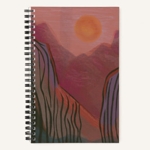 Sonnenaufgang Sonnenuntergang Bergsee-Zauber Notizbuch