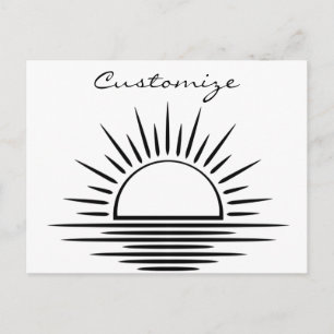 Sonnenaufgang/Sonnenuntergang Reflection Thunder_C Postkarte