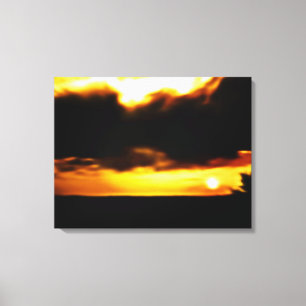 Sonnenaufgang / Sonnenuntergang verschnürte Leinwa Leinwanddruck