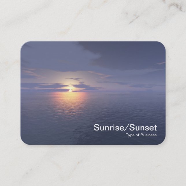Sonnenaufgang/Sonnenuntergang Visitenkarte (Vorderseite)