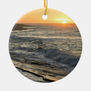 Sonnenaufgang-Sonnenuntergang-Weihnachtsverzierung Keramik Ornament