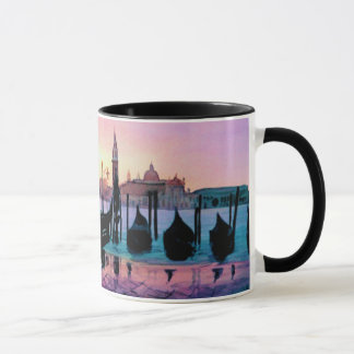 "Sonnenaufgang-St Mark" Gondel-Aquarell Tasse