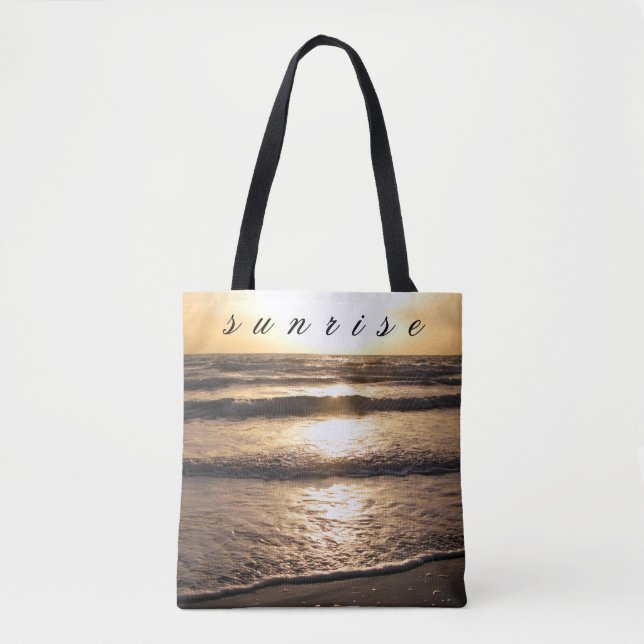 Sonnenaufgang-Strand-Ansicht-Foto Tasche (Vorderseite)