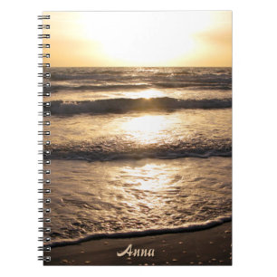 Sonnenaufgang-Strand-Ozean-Ansicht-Foto irgendein Notizblock