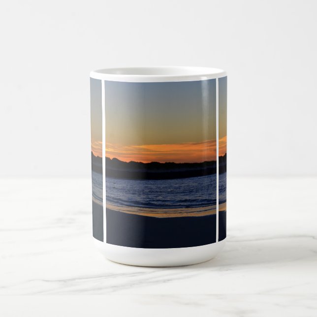 Sonnenaufgang-Strand-Szenen-Triptychon-Tasse Kaffeetasse (Mittel)